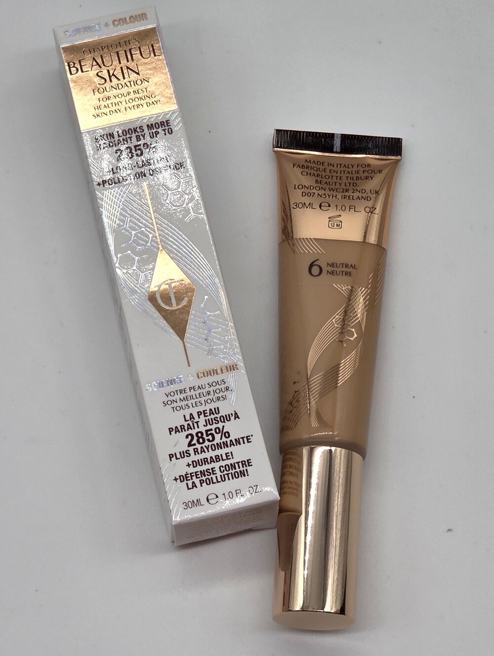 Charlotte Tilbury Beautiful Skin Foundation in Shade 6 Neutral